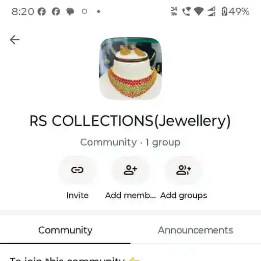 RS COLLECTIONS (Jewellery) — shopping WhatsApp group