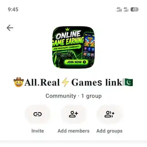 All Real Games link — real-estate WhatsApp group